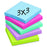 3M Healthcare Post-It Super Sticky Note Pads - Post-it Bora Bora Color 3" x 3" 90-Sheet Adhesive Notes - 654-12SST