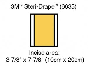 3M Healthcare 3M Ioban 2 Antimicrobial Incise Drape - 3M Ioban 2 Antimicrobial Incise Drape, 3-7/8" x 7-7/8" - 6635