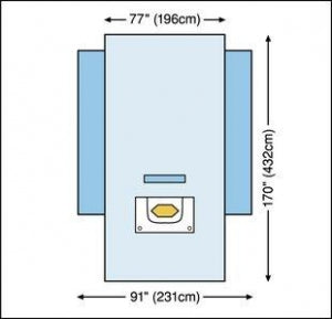 3M Steri-Drape Craniotomy Drape with Ioban 2 Incise Pouch - Steri-Drape Craniotomy Drape with Ioban 2 Incise Pouch, 160" L x 77" W - 6687