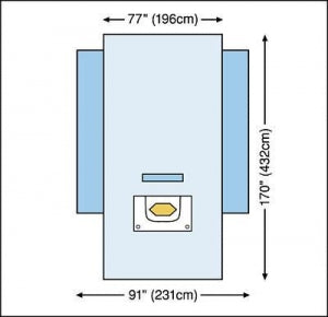 3M Steri-Drape Craniotomy Drape with Ioban 2 Incise Pouch - Steri-Drape Craniotomy Drape with Ioban 2 Incise Pouch, 160" L x 77" W - 6687