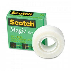 3M Healthcare Scotch Magic Tape - Magic Tape Refill, 0.75" x 1, 000", 1" Core, Clear - 810-1K