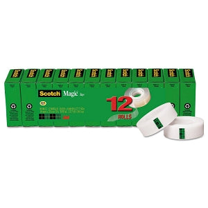 3M Healthcare Scotch Magic Tape Refill Rolls - Magic Tape Value Pack, Clear, 3/4" x 1000", 1" Core - 810K12