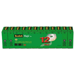 3M Healthcare Scotch Magic Tape Refill Rolls - Magic Tape Value Pack, Clear, 3/4" x 1000", 1" Core - 810K12