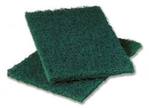 3M Scotch-Brite Heavy Duty Scouring Pad 86 - Commercial Heavy-Duty Scouring Pad, Green, 6" x 9", 12/Pack - 86