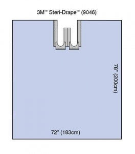 3M Healthcare Steri-Drape Adhesive Split Sheets - Steri-Drape Split Drape Sheets, 72" x 78" - 9046