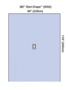 Aperture Pouch Drapes by 3M Healthcare Steri-Drape 1072 - Steri-Drape 89" x 118" Drape with 5" x 6" Adhesive Aperture - 9050