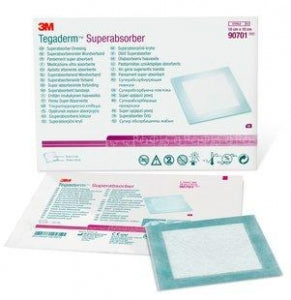3M Healthcare Tegaderm Superabsorber Dressings - Tegaderm Superabsorber Dressing, 7-7/8" x 7-7/8" - 90703