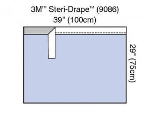 3M Healthcare Steri-Drape Adhesive Towel Drapes - Steridrape Prevention Towel, 39" x 29" - 9086