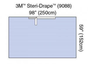 3M Healthcare Prevention Steri-Drape Sheets - Steri-Drape Adhesive Drape Sheet with Absorbent Prevention Fabric, 98" x 59" - 9088