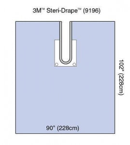 3M Healthcare X-Ray Image Intensifier Drapes - Steridrape Shoulder Drape Sheet with Access - 9196