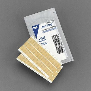 3M Healthcare Steri-Strip Skin Closure Strips - Skin Closure Strip, Antimicrobial, 1/2" x 4" - A1847
