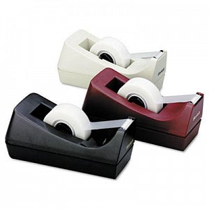 3M Desktop Tape Dispenser with 1" Core - Desktop Tape Dispenser, 1" Core, Weighted Nonskid Base, Black - C38-BK