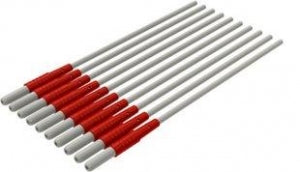 3M Healthcare Reusable Safety DIN Connector Leadwires - Reusable Leadwire, DIN / Snap, 24", Red - D2414+10