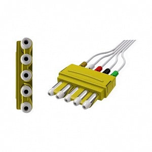 3M Healthcare YOKEMATE Disposable Leadwire Sets - CABLE, 5 LEAD DISP, SHIELDED RIBBON SNAP - YMDLW5S