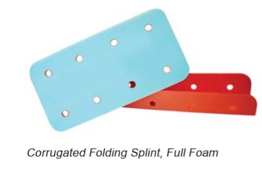 Corrugated Plastic Folding Splints by Morrison Medical Products