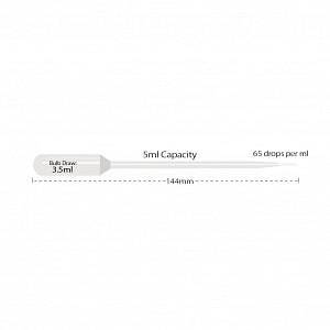 MTC 5 mL Extended-Tip Transfer Pipets - PIPETTE, TRANSFER, 5ML, EXT TIP, 3.5ML, BULK - P4122-01