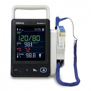 Mindray Accutorr 3 Spot Check Vital Signs Monitor - Accutorr 3 NIBP Monitor, NIBP, with Nellcor SPO2 Cable, Portable - 6102F-PA00018