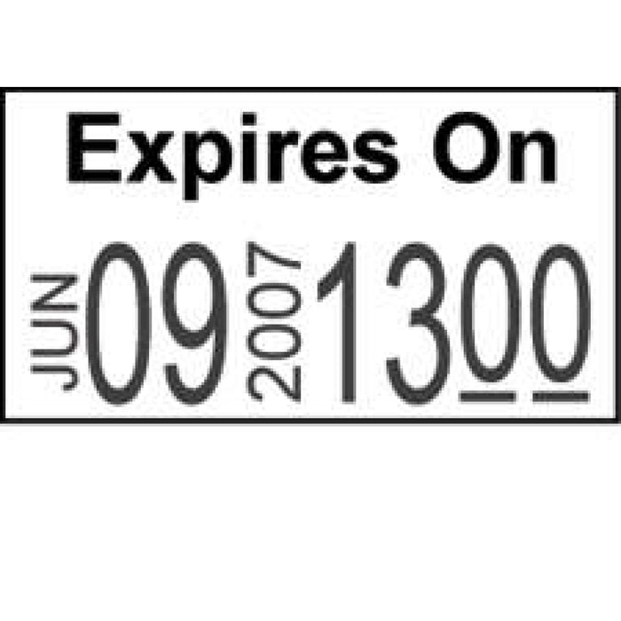 Label Compatible With Monarch 1131 Guns Paper Permanent Expires On 7/16" X 7/9" White 2500 Per Roll, 8 Rolls Per Box