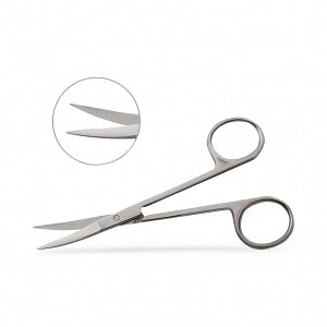 Mopec Curved Iris Scissors - Curved Iris Scissors, Premium-Grade Stainless Steel, 4.5" - AA129