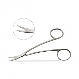 Mopec Double-Curved Sharp Delicate Scissors - Double-Curved Delicate Scissors, Sharp, 4.625" - AA154