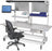 Artromick International Inc Stainless Steel Hand Crank Table - TABLE, SS, 60", HANDCRANK, PKG C, ESMART - B-ESMART-SH60-K3/QUO
