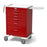 Medline Co-Label Traditional Steel Medical Carts - 6-Drawer Steel Unicart with Four 3", One 6" and One 9" Drawer Configuration, All Red, Lever Lock - MPH01WML6RED