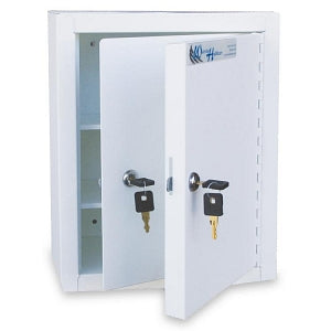 Waterloo Healthcare Double Door Narcotics Cabinet - Double-Door Steel Narcotics Cabinet, Double Key Lock, Two Adjustable Shelves, 8" D x 12" W x 15" H - NCS2