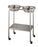 UMF Medical Solution Stands - Double-Basin Solution Stand with Shelf, 7 qt. - SS8360