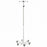 Pryor Products Six-Leg IV Pole - 6-Leg Rake-Hook Top IV Pole - 176