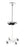Medline Four Leg Four Hook IV Stand - Patient Support IV Stand with 4 Legs, 4 Hooks, 56" to 102" H - MPH08IV5113