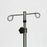 Mid Central Medical IV Poles - Stainless Steel IV Pole with 2 Hooks and 6 Legs, Adjustable Thumb Knob - MCM275