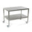 Mid Central Medical Stainless Steel Tables with Two Shelves and Casters - Stainless Steel Work Table with Lower Shelf and Casters, 30" x 30" x 35" - MCM578S-CA