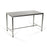 Mid Central Medical Stainless Steel Tables with H-Braces and Floor Levelers - Welded Work Table with H-Brace, Stainless Steel, 30" x 48" x 35" - MCM581H-LL