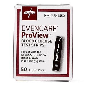 Medline EVENCARE ProView Blood Glucose Monitoring System - EvenCare ProView Glucose Strip - MPH4550
