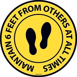 Heskins COVID-19 Floor Markers - Please Keep a Safe Distance Floor Marker - FM15