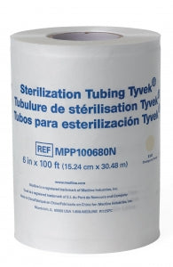 Medline Tyvek Medical Sterilization Tubing Rolls - Tyvek Low Temperature Sterilization Tubing, 6" x 100' Roll - MPP100680N