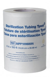 Medline Tyvek Medical Sterilization Tubing Rolls - Tyvek Low Temperature Sterilization Tubing, 6" x 100' Roll - MPP100680N