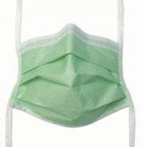 Precept Medical Comfort-Plus Surgical Masks - Comfort-Plus Surgical Mask, with Stretch Knit Ties, Green - 65 3122