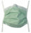 Precept Medical Foam Fog-Shield Surgical Mask - Anti-Fog Foam Surgical Mask, Green - 65 3320