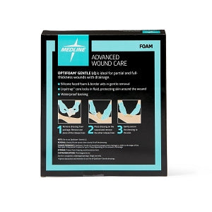 optilock dressing Medline Optifoam Gentle Silicone-Faced Foam Dressings with Liquitrap