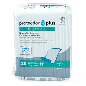 Medline Disposable Underpads - DBD-UNDERPAD, FLUFF, DLUX, PROT PLUS, 23X36" - MSC281248