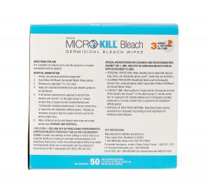Medline Micro-Kill Bleach Germicidal Bleach Wipes - Micro-Kill Bleach Germicidal Bleach Wipes, 7" x 8", 50/Count - MSC351430A