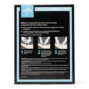 Medline IoPlex Iodophor Foam Dressings - IoPlex Iodophor Foam Dressing Grayline Medical Medline IoPlex Iodophor Foam Dressings - IoPlex Iodophor Foam Dressing Grayline Medical