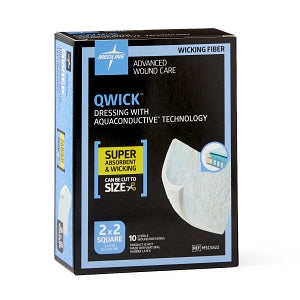 Medline Qwick Nonadhesive Wound Dressings with Aquaconductive Technology - Qwick Nonadhesive Dressing with Aquaconductive Technology, 2" x 2" - MSC5822