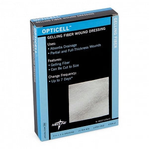 Medline Opticell Gelling Fiber Wound Dressings - Opticell Gelling Fiber Wound Dressing, 2" x 2", in Educational Packaging - MSC7822EPH