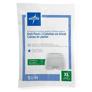 Medline Premium Knit Incontinence Underpants - Premium Knit Incontinence Underpants, Size XL, for Waist Size 45"-70" - MSC86400
