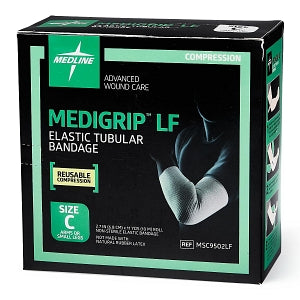 Medline MEDIGRIP Elastic Tubular Support Bandages - MEDIGRIP Elastic Tubular Support Bandage for Adult Hands, Arms or Legs, Size C, 2-5/8" W (6.67 cm) x 11 yd. - MSC9502LF