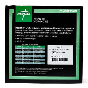 Medline MEDIGRIP Elastic Tubular Support Bandages - MEDIGRIP Elastic Tubular Support Bandage for Large Knees or Thighs, Size F, 4" W (10.16 cm) x 1 yd. - MSC9505LF