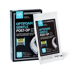 optifoam dressing Medline Optifoam Gentle AG+ Post-Op Foam Dressings