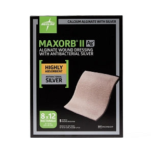 absorptive silver dressing Areza Silver Calcium Alginate Antibacterial Wound Dressing Pads Sterile, Non-Stick, Highly Absorbent; for Wound Drainage
